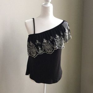 Maurices NWT One-Sleeve Black Lace Camisole Sz S